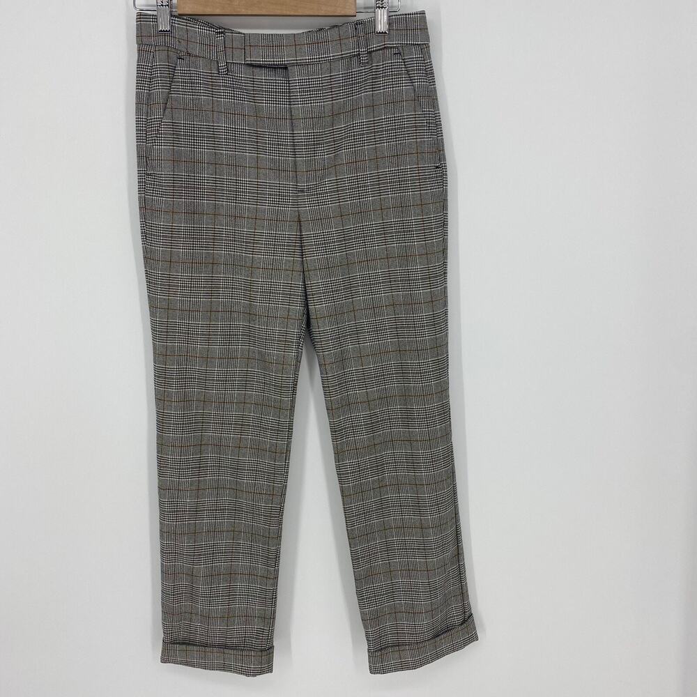 Zara Slacks Pants Office Business Casual Women’s Size 4 Plaid, 1513